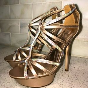 Stiletto Heels in Rose Gold